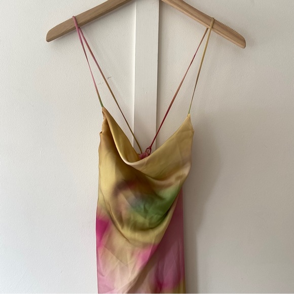 Zara Tie Dye Print Strap Slip Dress - Size Small - Picture 3 of 9